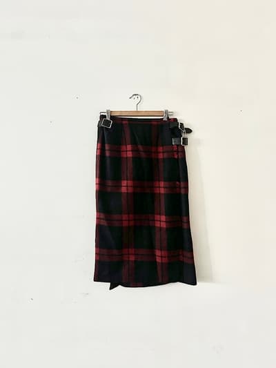 O'NEIL OF DUBLIN　ウールラップスカート　タータンチェック　 画像1