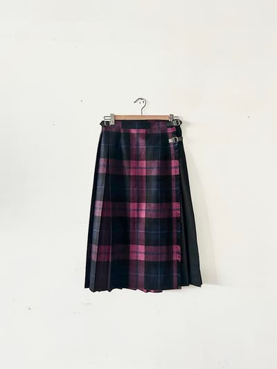 O'NEIL OF DUBLIN　Dessin　プリーツラップスカート　タータンチェック 画像1
