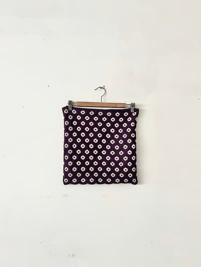 Bjork design　クッションカバー　ウール　パープル 画像1