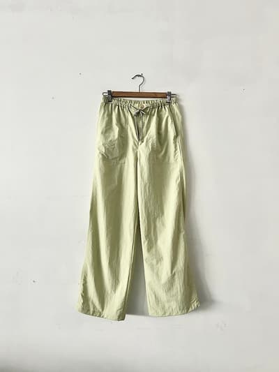 【美品】MICA&DEAL　パラシュートパンツ　ライトグリーン　FREE 画像1