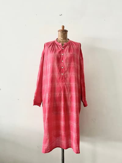 【美品】NATURAL LANDRY　先染めツイスト　スモックワンピース 画像1