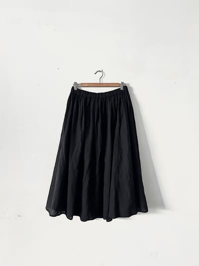 maison de soil　ウールスカート　黒 画像1
