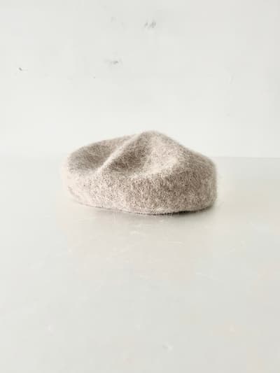 【美品】chisaki Nic ベレー帽　グレージュ　アルパカ混 画像1