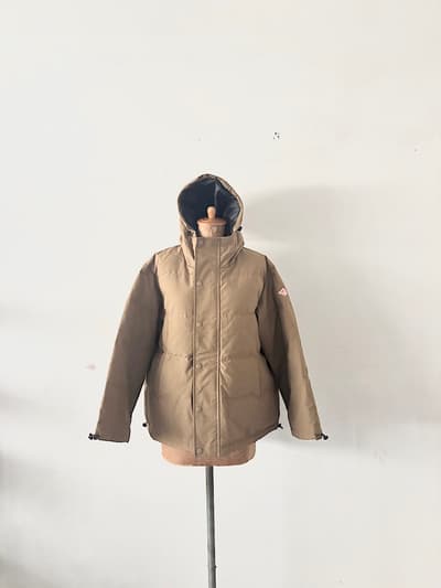 DANTON　ダウンジャケット　ベージュカーキ　XS　  画像1
