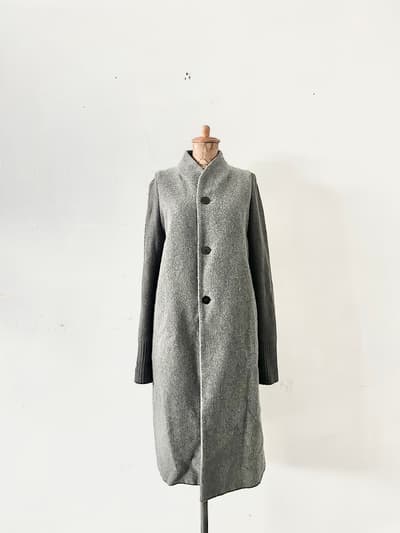 nume　ウール袖切替コート　グレー　サイズ２ 画像1