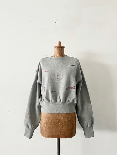 【美品】La Hutte　BABYLONE別注刺繍スウェット　フリーサイズ 画像1