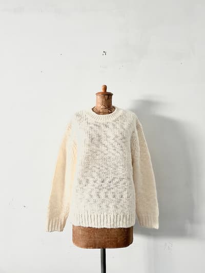 【美品】MUJI Labo　クルーネックセーター　アイボリー　Ｓサイズ 画像1