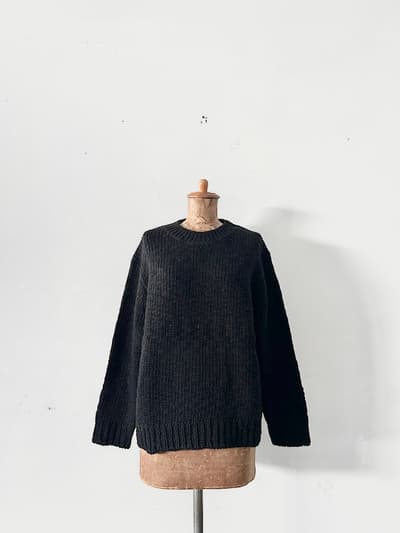【未使用】MUJI Labo　クルーネックセーター　ブラック　Ｓサイズ 画像1