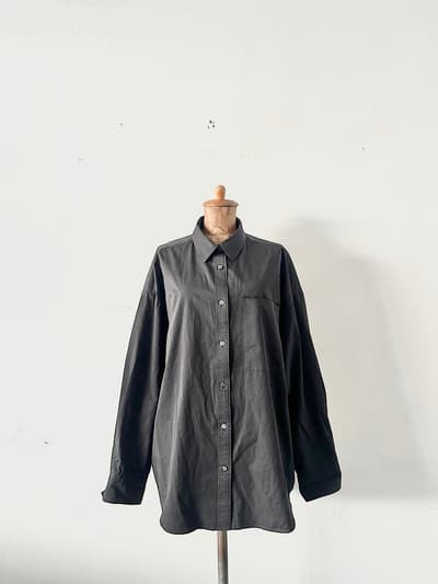 BRILL　コットンシャツ　黒　サイズF 画像1