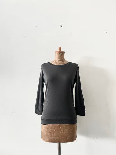 【美品】PermanentAge　長袖カットソー　シルク　コットン　サイズ１ 画像1