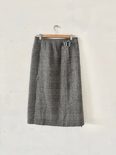 【美品】O'NEIL OF DUBLIN　ウールラップスカート　グレンチェック　 画像1