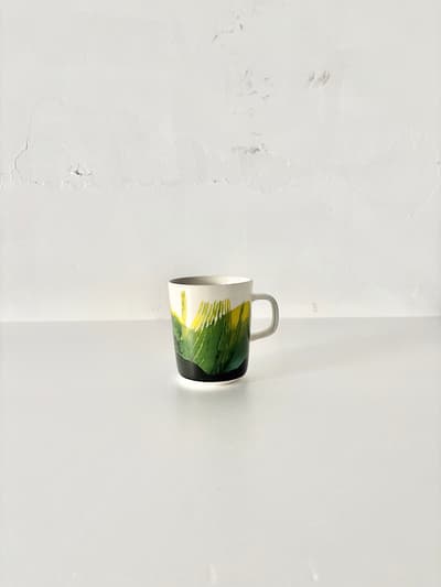【北欧】marimekko　Saapaivakirja　マグカップ　廃盤 　黄緑　 画像1