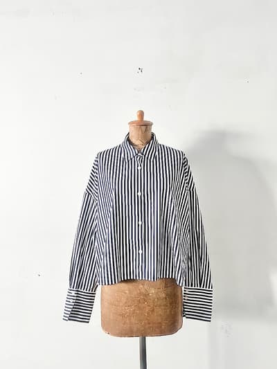 【美品】JOUNAL STANDARD　ＣＰポプリンターンナップカフクロップドシャツ　 画像1