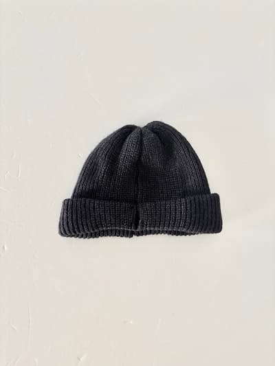 Nine Tailor　ニット帽　ダークブルー　ウール　アクリル　アルパカ　 画像1