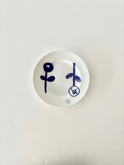 【美品】PASS THE BATON　プレート　ブルー　21cm　1 画像1