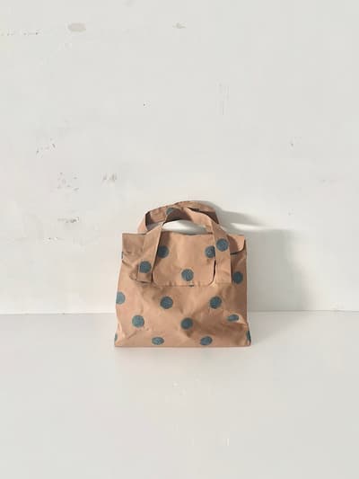 【美品】mina perhonen　vapor　papier bag　brown  画像1