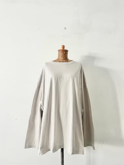 【美品】45R　度詰天竺の908オーシャンTシャツ　アイスグレー 画像1