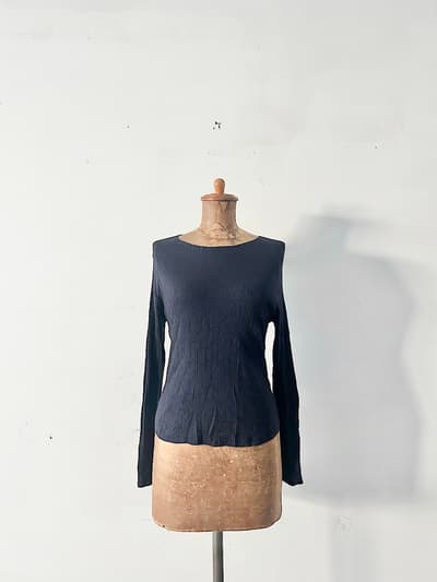 JURGEN LEHL　ニット　カットソー　ネイビー 画像1
