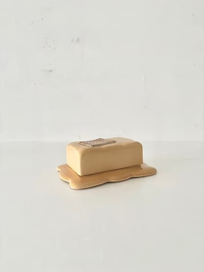 【フランスヴィンテージ】LU　ビスケット　　バターケース　陶器　 画像1