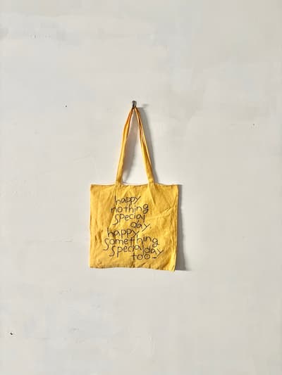 pot and tea　手刺繍　トートバッグ　ほぼ日　 画像1