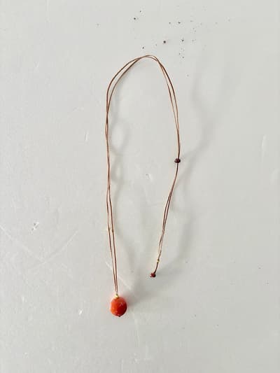 【美品】オカベマサノリ　古代ビーズアクセサリー　カーネリアン　オレンジ　真木千秋　 画像1