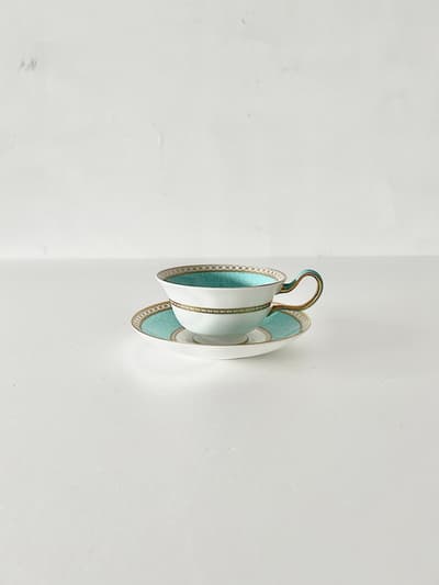 【美品】Wedgwood　ユーランダー　パウダーターコイズ　カップ＆ソーサー　5 画像1