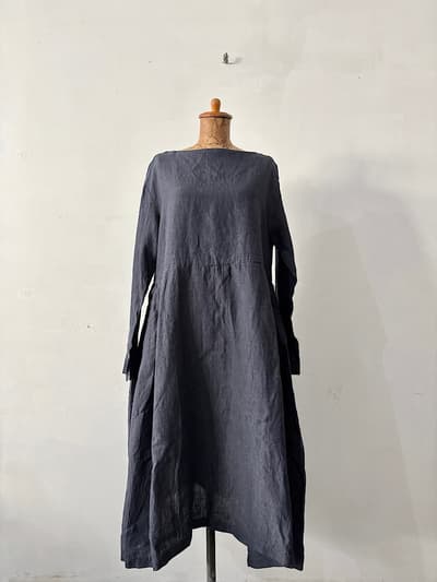 【美品】TOUJOURS　インディゴ　リネン　ワンピース　サイズ2　　 画像1