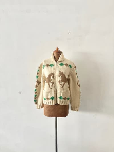 ヴィンテージ　カウチンニット　ライトニング社　 画像1