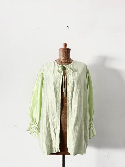 【美品】nestRobe　 リネン バックネックリボン2way ブラウス  画像1