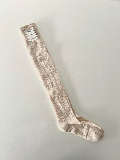 【未使用】French Bull　ニットソックス　オフホワイト　23cm~25cm 画像1