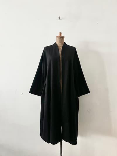 【美品】TOUJOURS　カシミヤ　羽織り　コート　ネイビー　 画像1