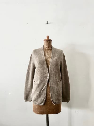【美品】Hands of creation　アルパカニット　カーディガン　ベージュ　　サイズF　 画像1