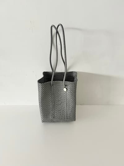 【美品】Letra　メキシコ　メルカドバッグ 　グレー 画像1