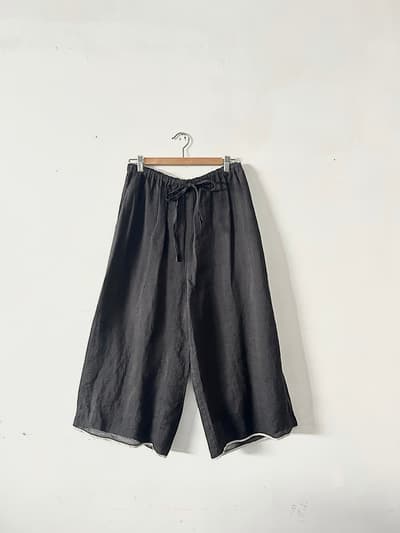 【美品】maison de soil　 80’S HANDWOVEN LINEN PLAIN WITH SELVAGE EASY PANTS 画像1