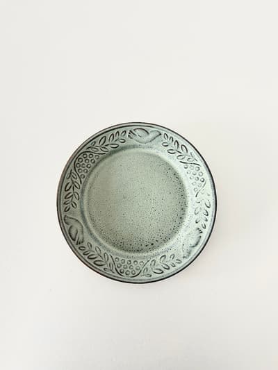 【美品】内山太郎　リムプレート　鳥と葉っぱ　23cm 画像1