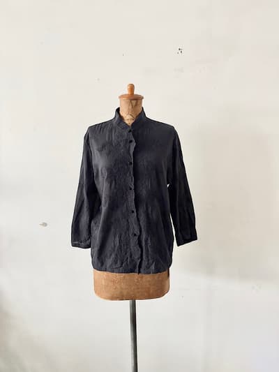 mizuiro ind　レース　スタンドカラー　ワイドシャツ 画像1
