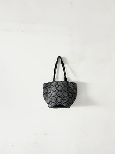 【美品】mina perhonen　tambourine　focaccia bag　ブルーグレー 画像1