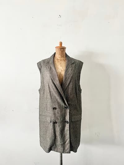 【美品】GALLARDAGALANTE　リネンレーヨン　ダブルベスト　サイズF　 画像1