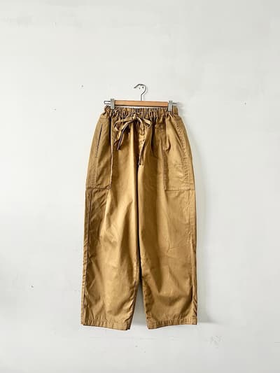 homspun 　高密度ウェポンひもワイドパンツ　キャメル　サイズF 　定価2.4万  画像1