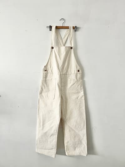 【美品】YAECA　キャンバス　コットン　ナイロン　サロペット　サイズ　M　アイボリー　 画像1