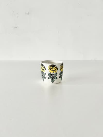 【美品】北欧　marimekko　VIHKIRUUSU ラテマグ　イエロー 画像1