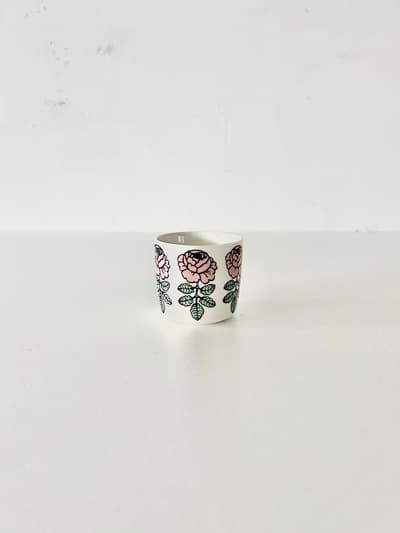 【美品】北欧　marimekko　VIHKIRUUSU ラテマグ　ピンク 画像1
