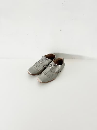 【美品】U.No.5　KILT SHOES　シルバー　サイズ6　USサイズ8 画像1