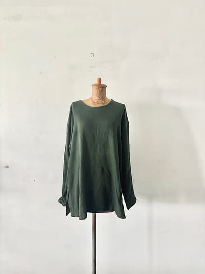 【メンズ】ヂェン先生の日常着　プルオーバー　グリーン　サイズM　 画像1