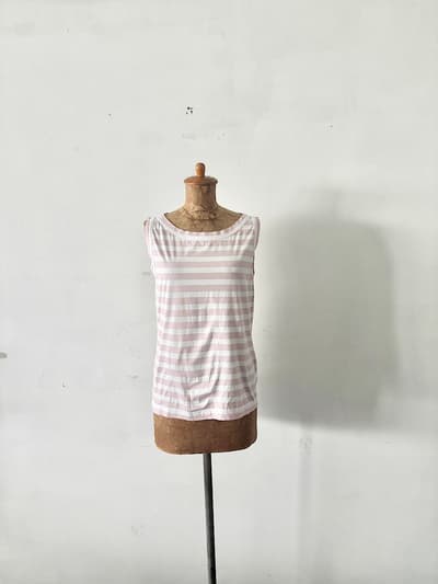 【美品】45R　シャンクリーンボーダーキャミソール　　ピンク　サイズ3　 画像1