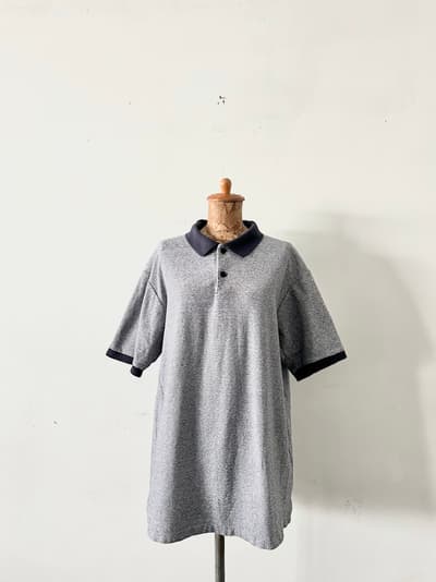 【Men's】YAECA STOCK POLO SHIRTS　ネイビーボーダー 画像1