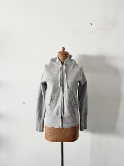 DRESSTERIOR　 吊裏毛ジップアップスウェットパーカー　グレー 画像1