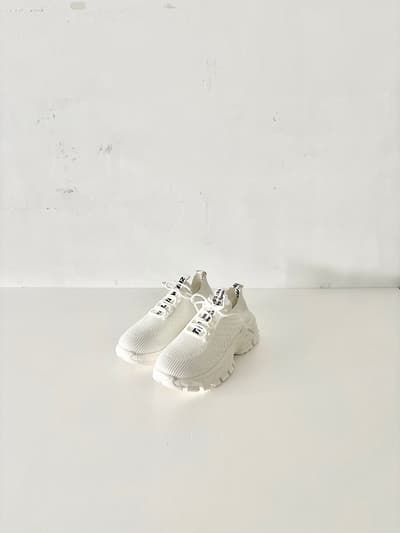【未使用】PASSIONE 　メッシュニットスニーカー　24.5cm　 画像1