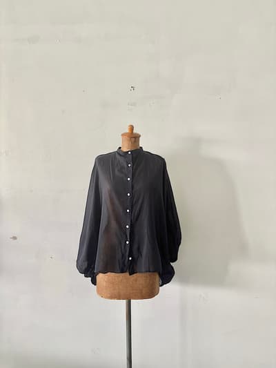 【美品】nachukara　コットンリネン　ブラウス　幅広　 画像1