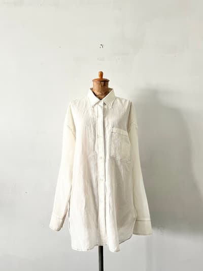 【美品】CITYSHOP　SEE-THROUGH シャツ 　アイボリー 画像1